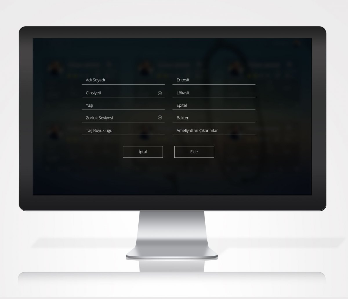 Kuartek proje tasarım ameliyat simülasyonu arayüzü | Vedat ŞEKER